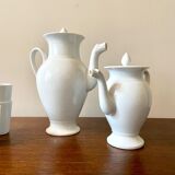White porcelain coffee and tea set