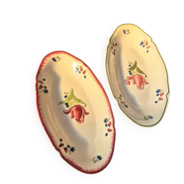 Two vintage Gien dishes
