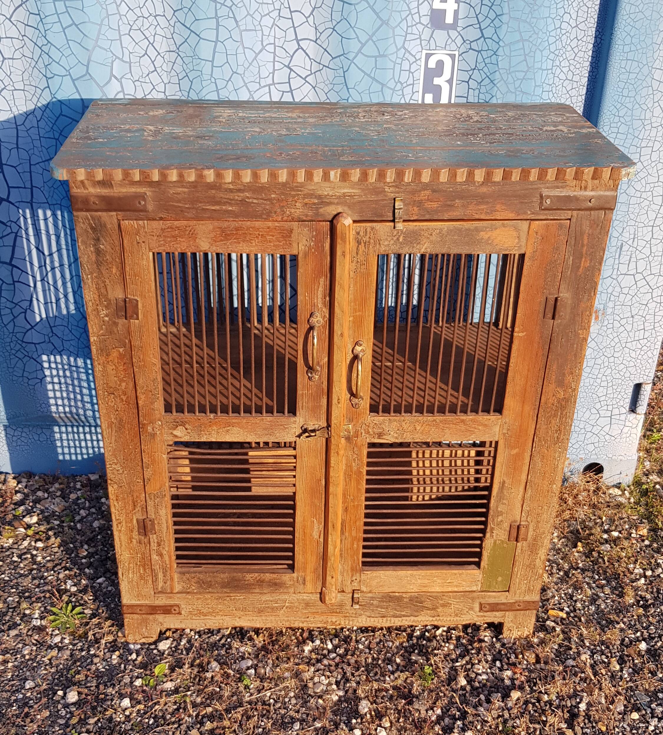 Old teak mesh pantry