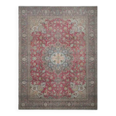 Tapis d'aire en laine persan fait main vintage des années 1970 296x391