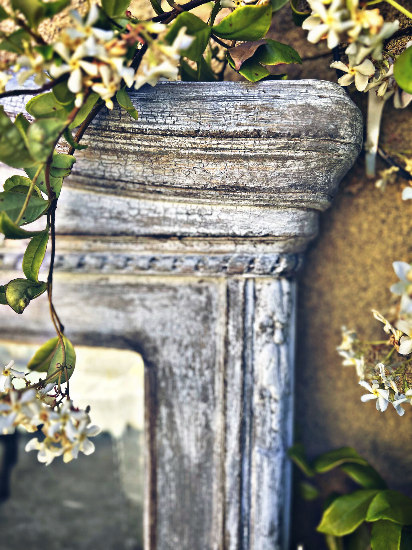 Napoleon III patinated trumeau mirror