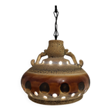 Glazed ceramic pendant light, West Germany 1960-70