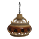 Glazed ceramic pendant light, West Germany 1960-70