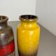 Set of Four Vintage Pottery Fat Lava Vases Made by Scheurich, Germany, 1970s