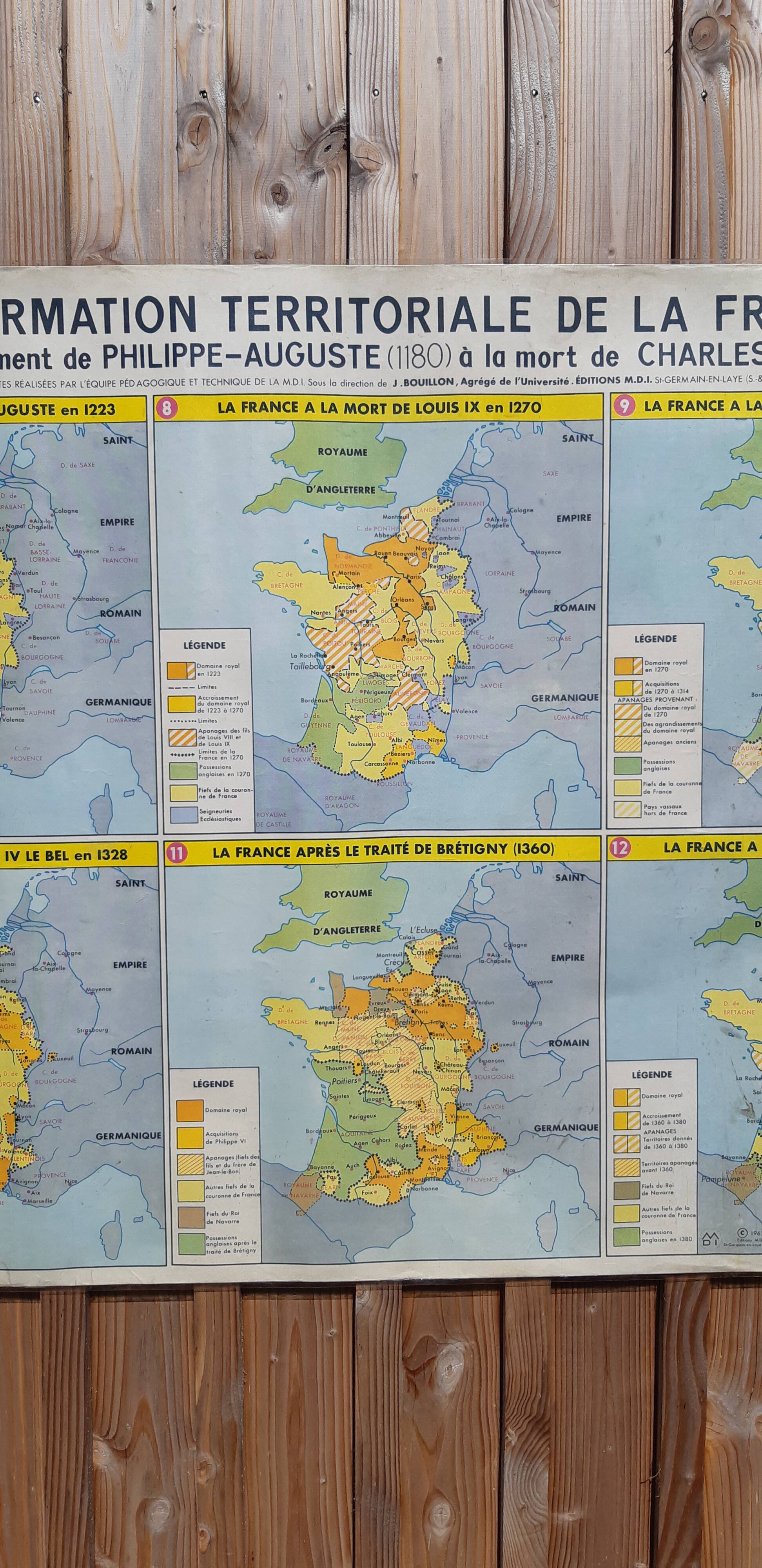 School map "The territorial formation of France"