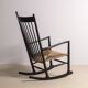 Fauteuil à bascule noir Hans J. Wegner J16, 1969 FDB