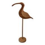 Wooden wading bird on a base