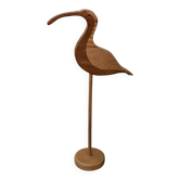 Wooden wading bird on a base
