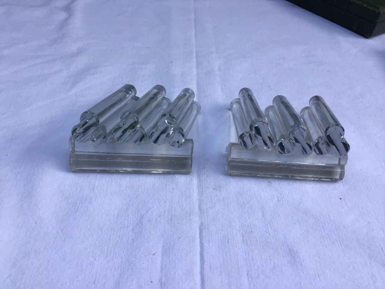 Set de 8 portes couteaux en cristal art déco