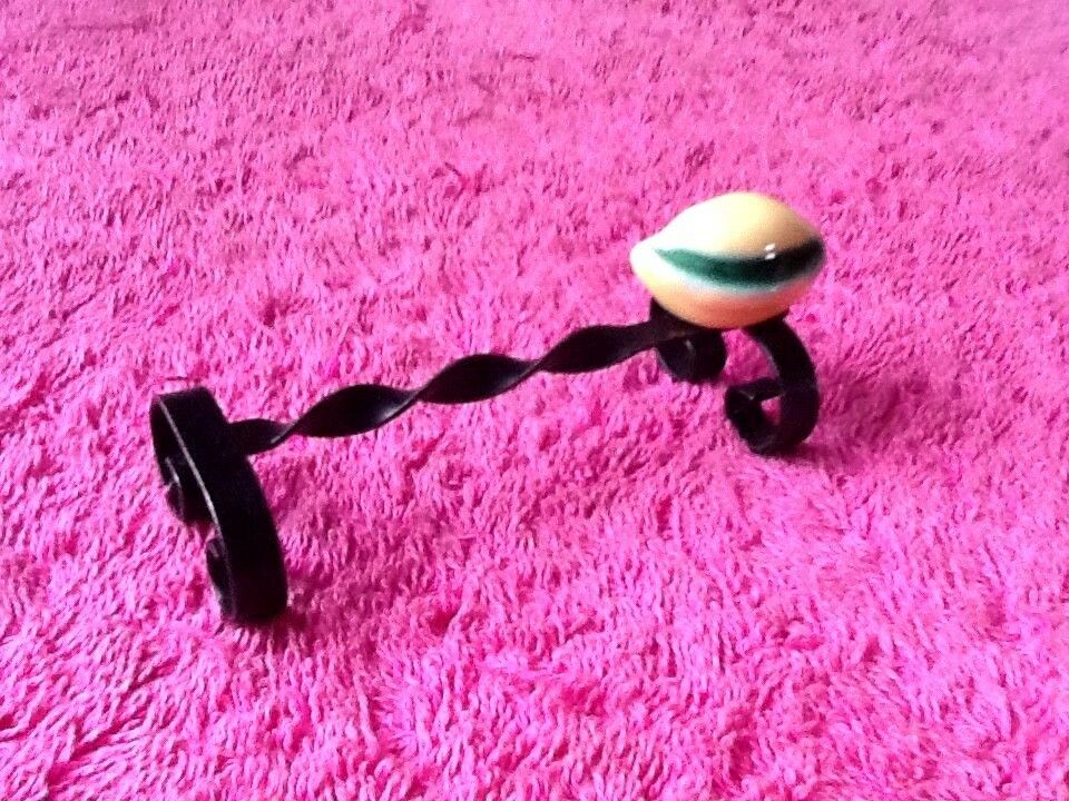 6 knife holders shells ceramic 1950