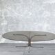 Coffee table with chrome base and smoked glass from the 70s