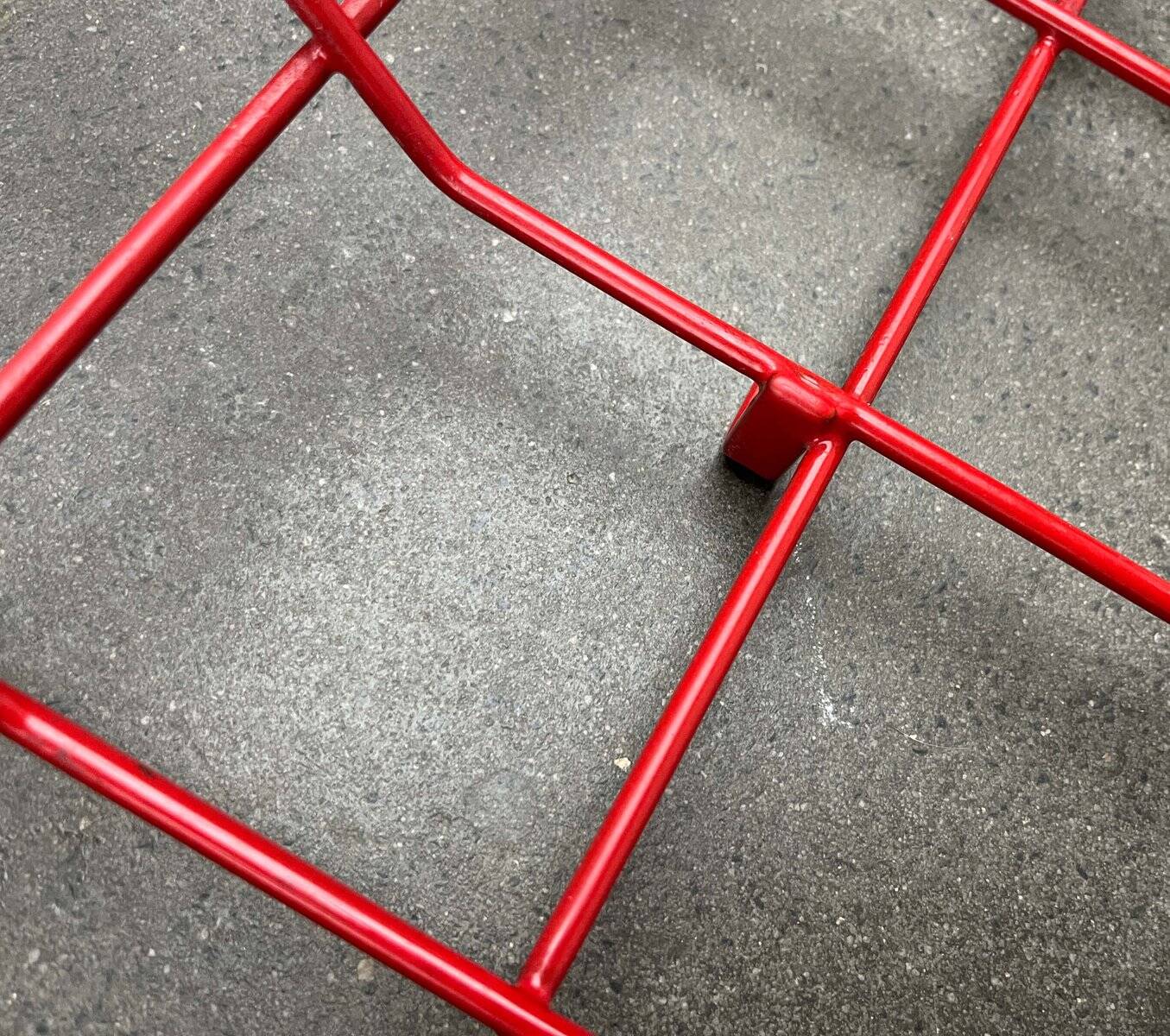 Red rope coat rack, modern German mid-century, 1960s.