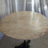 Bistro table with a marble top
