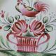 Antique plate with rooster – Keller & Guérin Lunéville