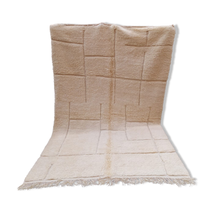 Tapis berbère marocain écru et