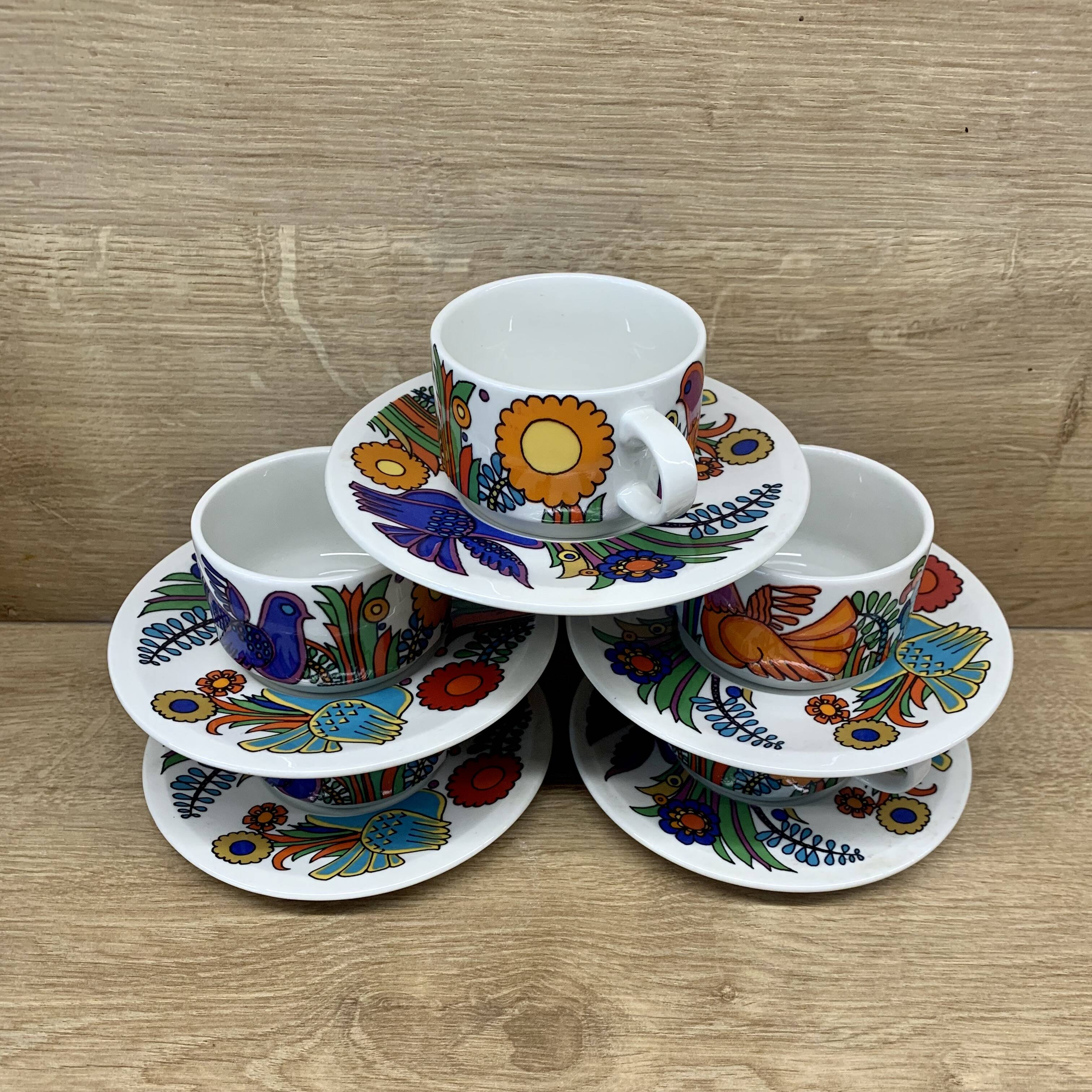 Set of 5 small coffe cups Villeroy & Boch Acapulco