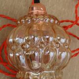 Moulded glass hanging lamp