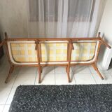 Vintage rattan bench