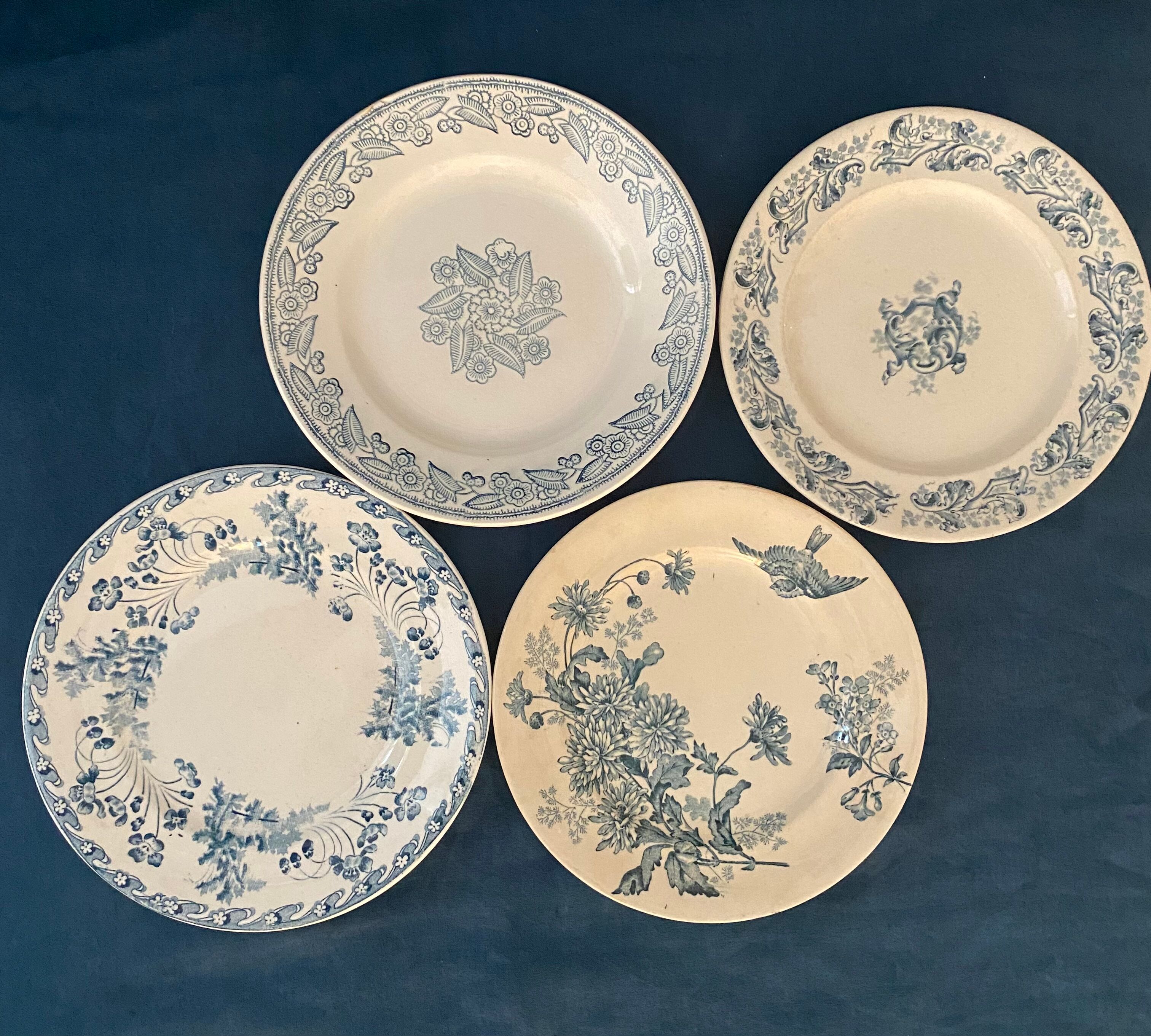 Lot 4 flat plates - Manufacture de Longwy