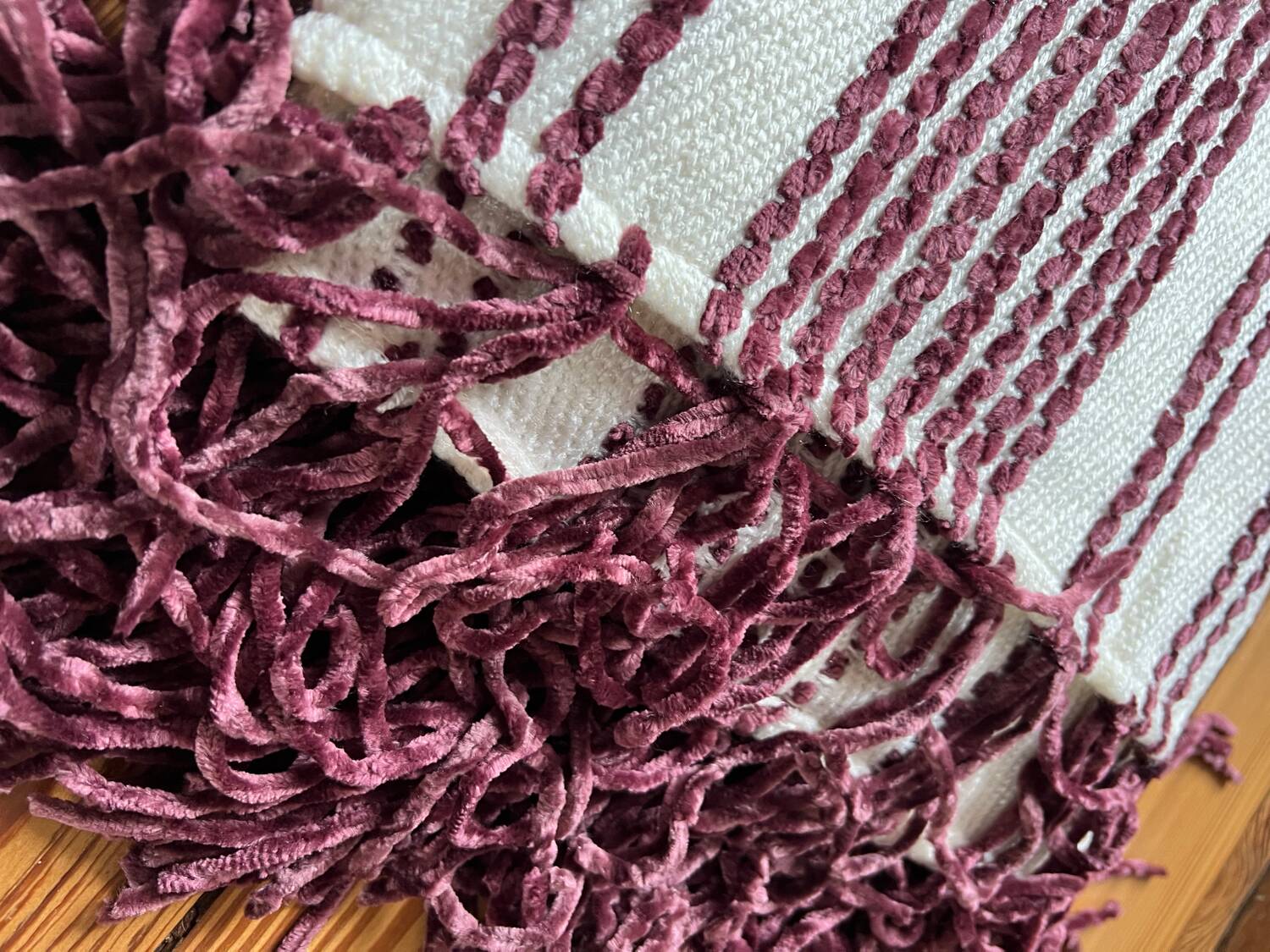 Bohemian ethnic fringed plaid