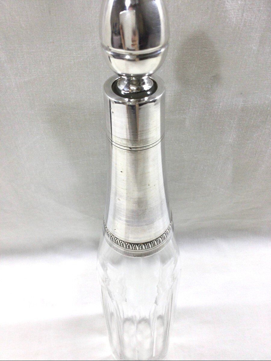 Crystal and silver decanter