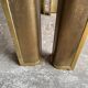 Pair of Gold Bronze Side Tables with Smoked Glass Tops — Solid Bronze, 1970s Belgian Design