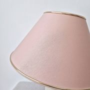 Fabric lampshade with golden trim '70s - vintage