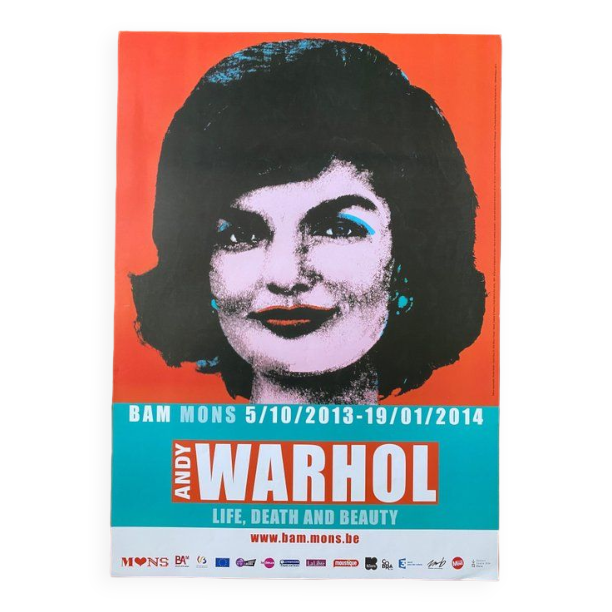 Original exhibition poster "Andy Warhol" Jackie Kennedy 30x42cm 2013