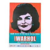 Original exhibition poster "Andy Warhol" Jackie Kennedy 30x42cm 2013