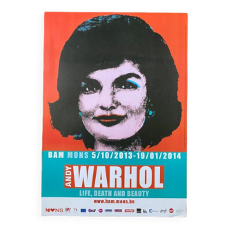Original exhibition poster "Andy Warhol" Jackie Kennedy 30x42cm 2013