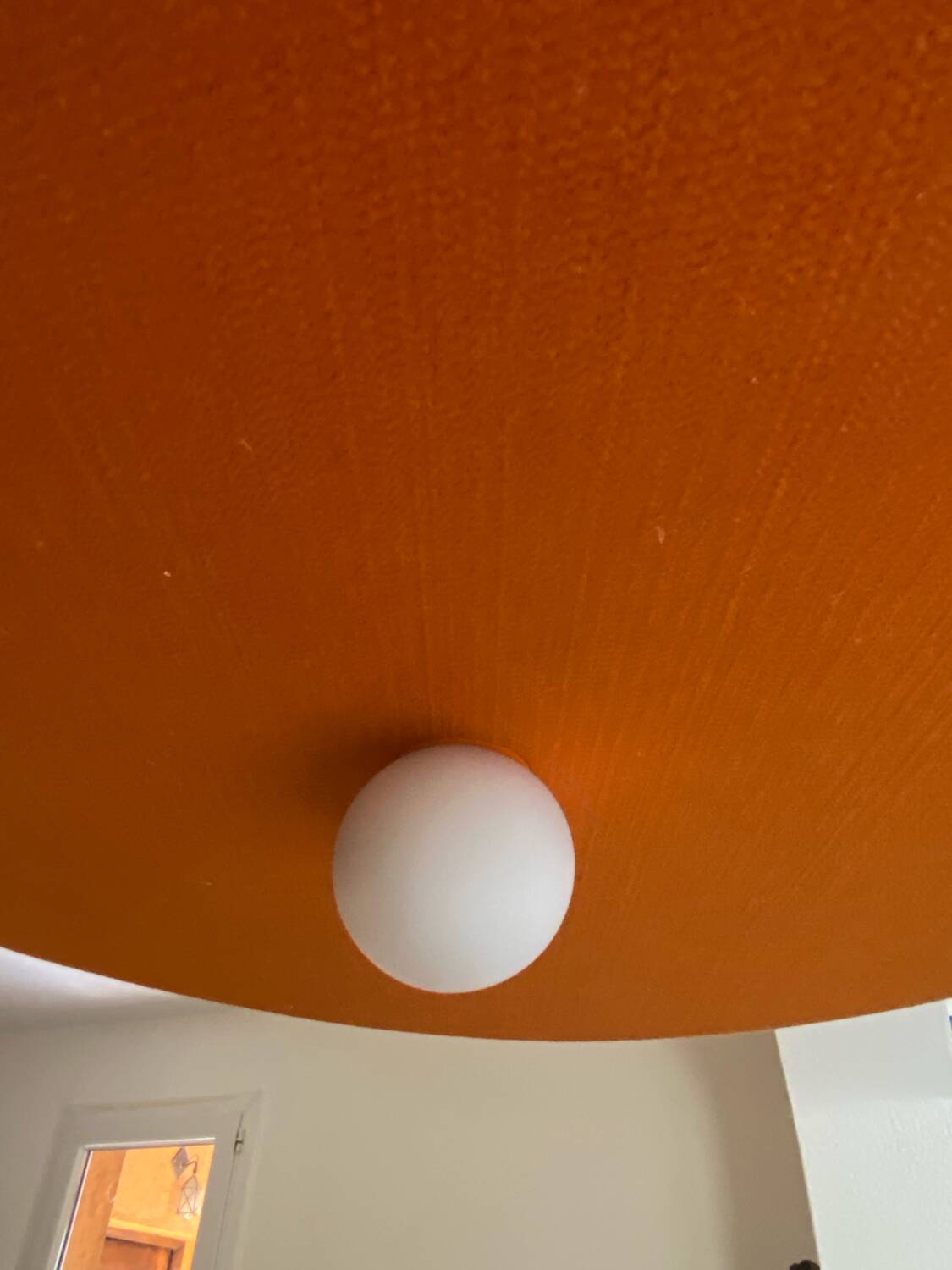 Designer chandelier, metal and soundproofing felt