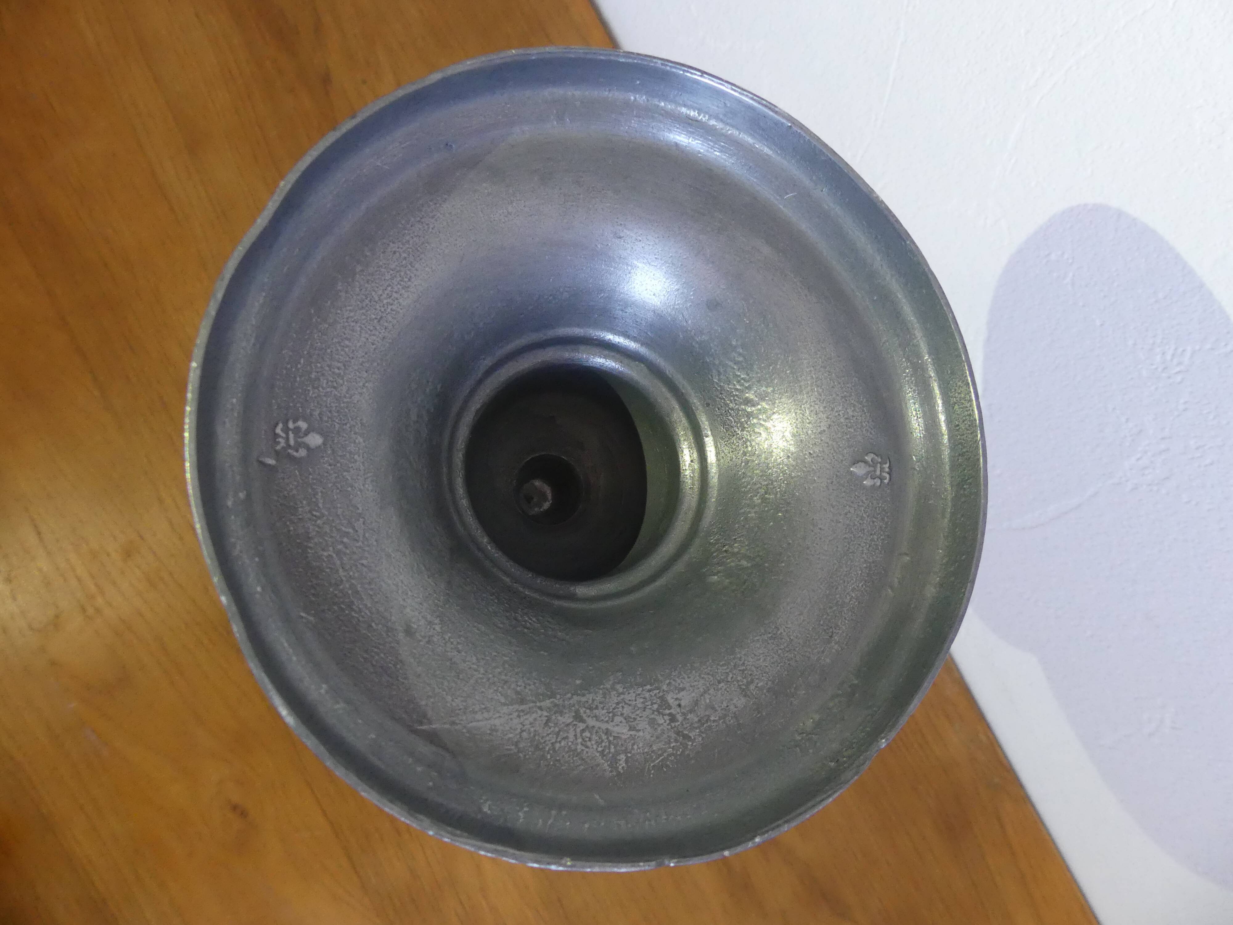 Pewter candle holder