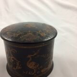Napoleon III boiled cardboard round box
