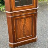 Victorian corner cabinet in solid wood and marquetry