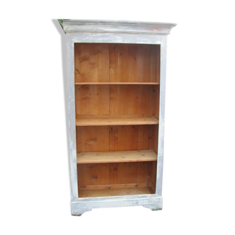 Etagère bibliothèque armoire ancienne ouverte - Shabby Chic
