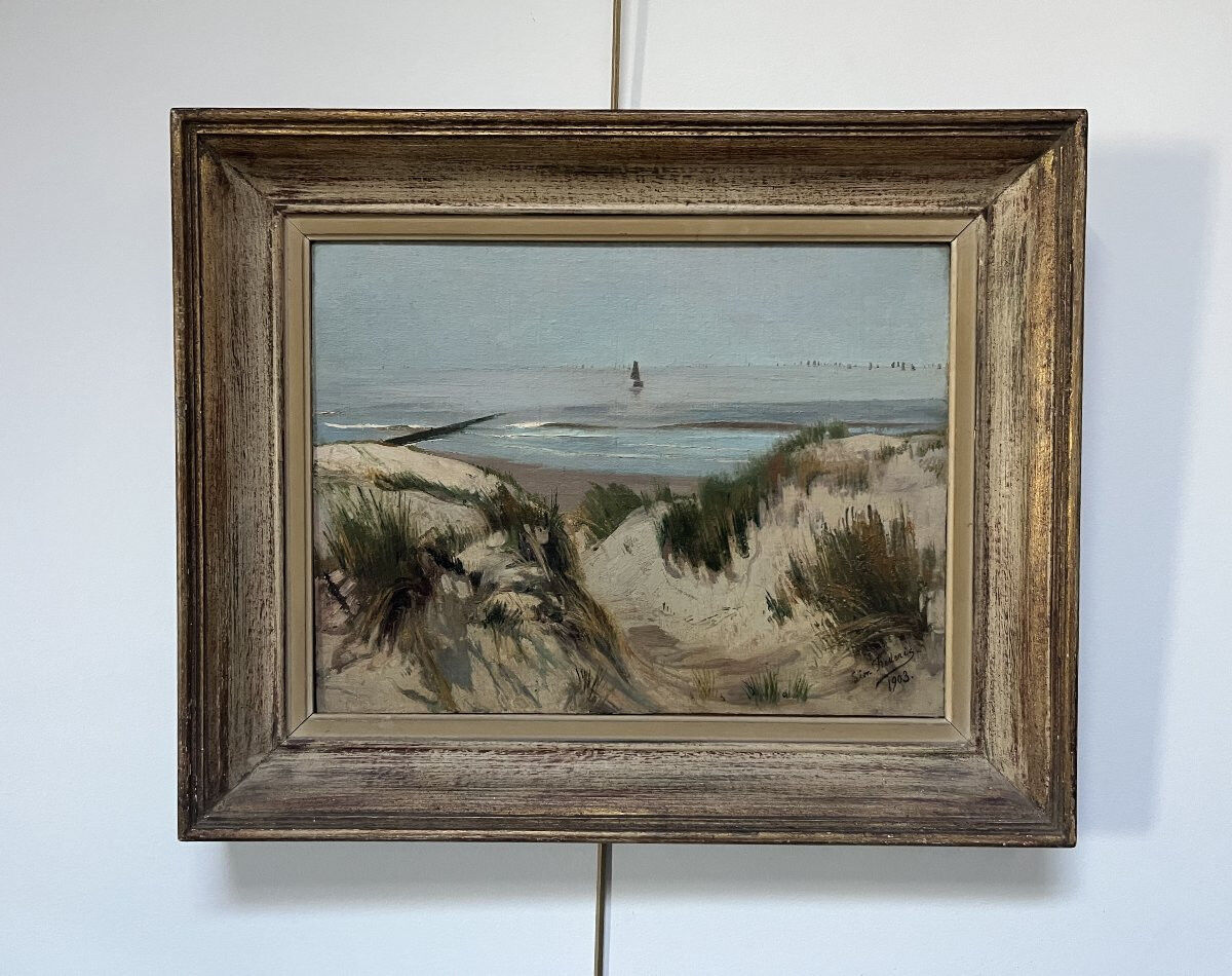 Léon Frédéric (1856-1940) Dune Landscape, oil on canvas signed