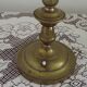 2 Light French Vintage Brass Boulotte Table Lamp With Cream Pleated Shade 5