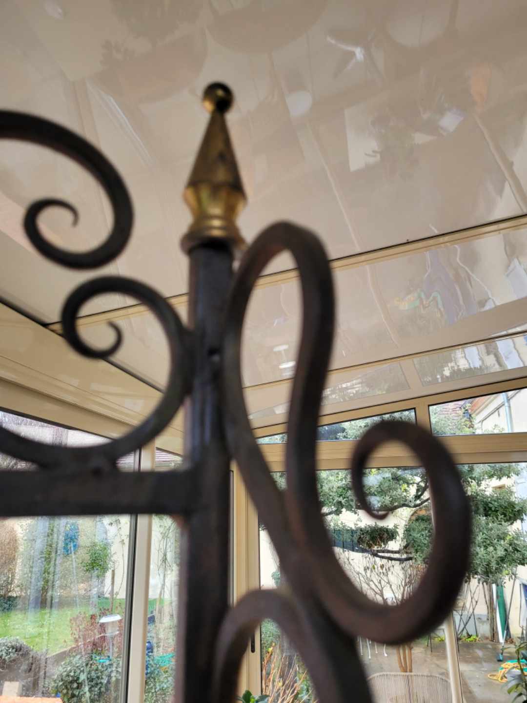 Wrought iron baker's grid.