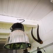 Industrial-style metal hanging lamp