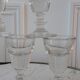 Set of 6 glasses of bar effect trompe l'oeil 30s