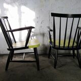 Set of 2 spindle back armchairs, Tapiovaara , Yngve Ekstrom style