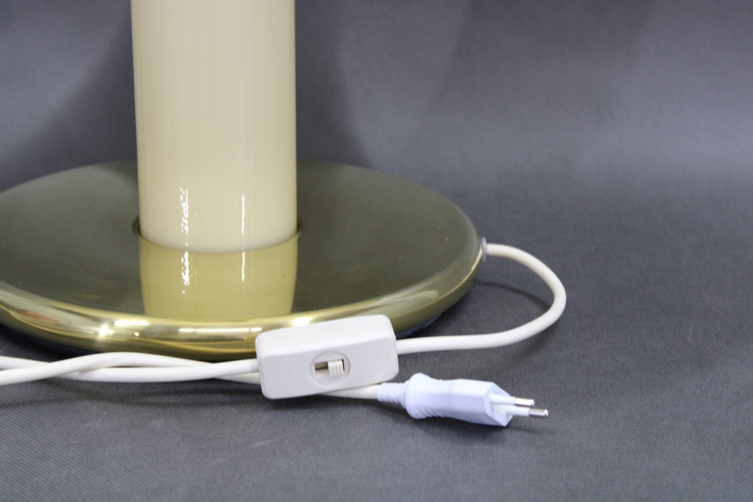 1970s Glass Mushroom Table Lamp, Italy