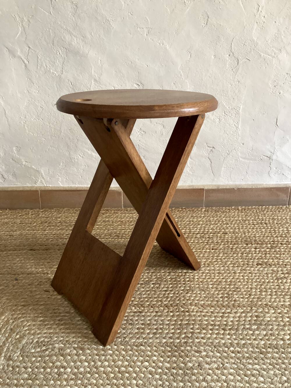 "Suzy" wooden folding stool by Adrian Reed, 1970s