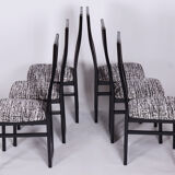 Ensemble de six chaises en hêtre du milieu du siècle fabriquées par Thon, restaurées, Tchéquie, années 1970