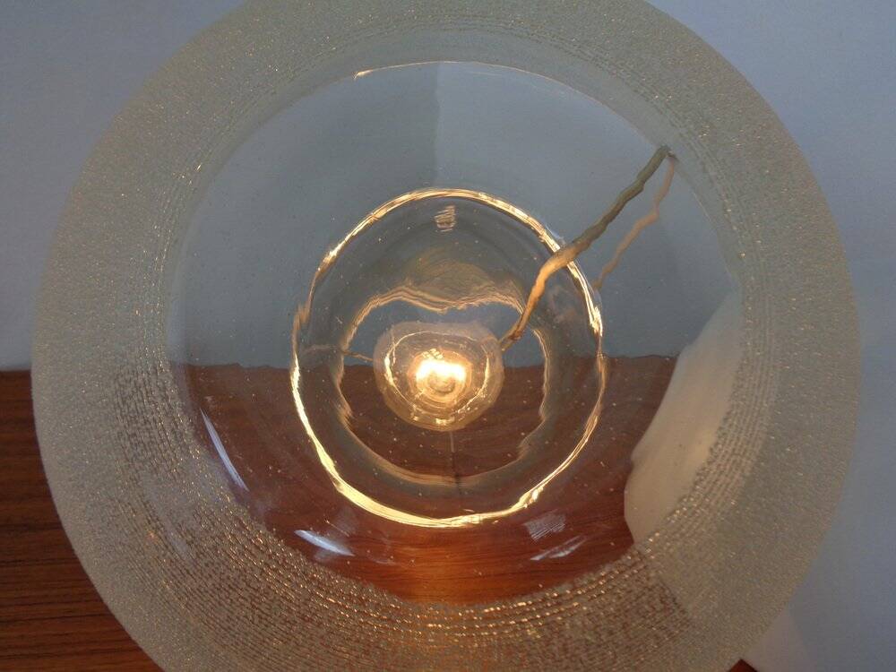 Two-Piece Opal Glass Table Ball Lamp, Italy, 1960s