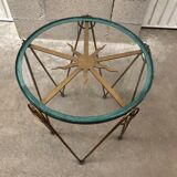 Art deco pedestal table wrought iron