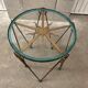 Art deco pedestal table wrought iron
