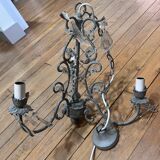 Three-branch chandelier with tassels