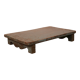 Old Burmese teak tea table original blue patina