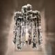 Pair of midcentury wall lamps Kalmar, ice glass, Austria, 1960s